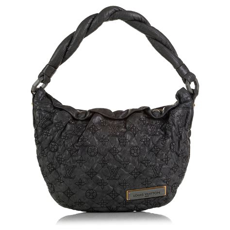 Olympe nimbus leather handbag Louis Vuitton Grey in Leather